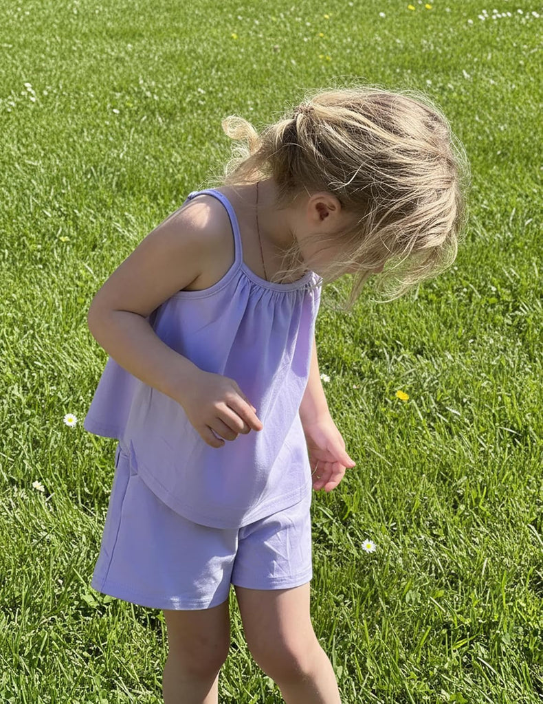Toddler Kids Summer Clothes 2 Piece Tank Top and Shorts Set