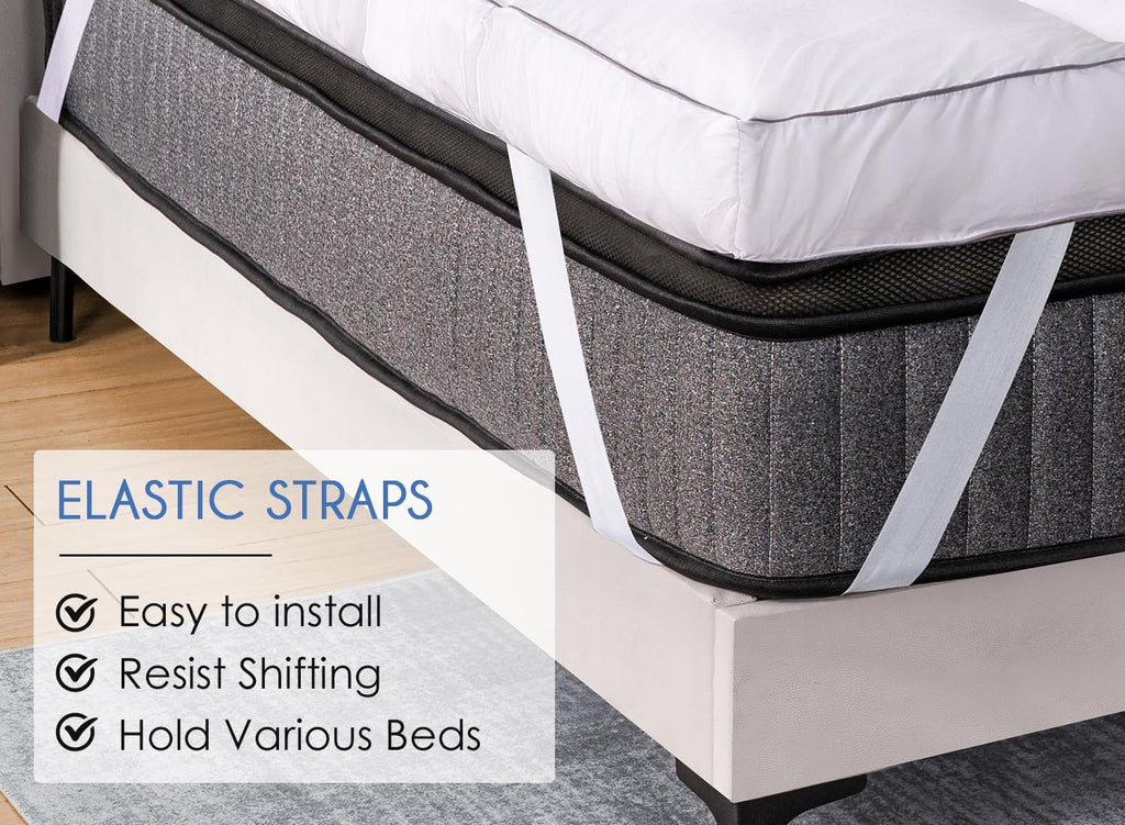 Mattress Topper Full Cooling Plush Pillow Top Mattress Pad Feather Bed Topper, Extra Thick Hotel Quality Down