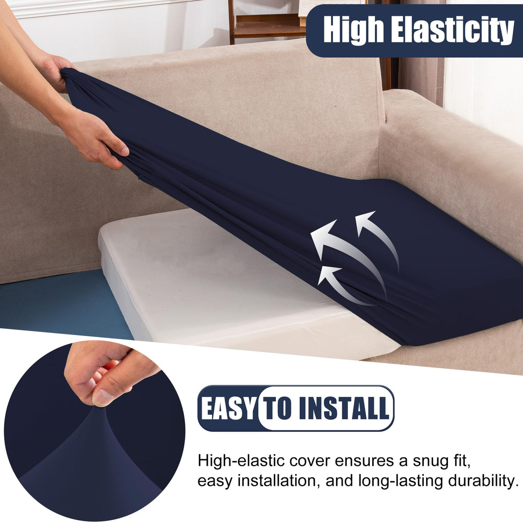 4PCS Patio Cushion Covers, Patio Furniture Couch Seat Slipcovers, Washable Furniture Protector, Replacement for Sofa