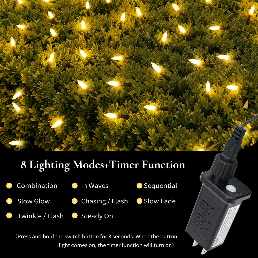 Christmas Net Lights Outdoor, Mesh Lights 120 LED, Outdoor Decor