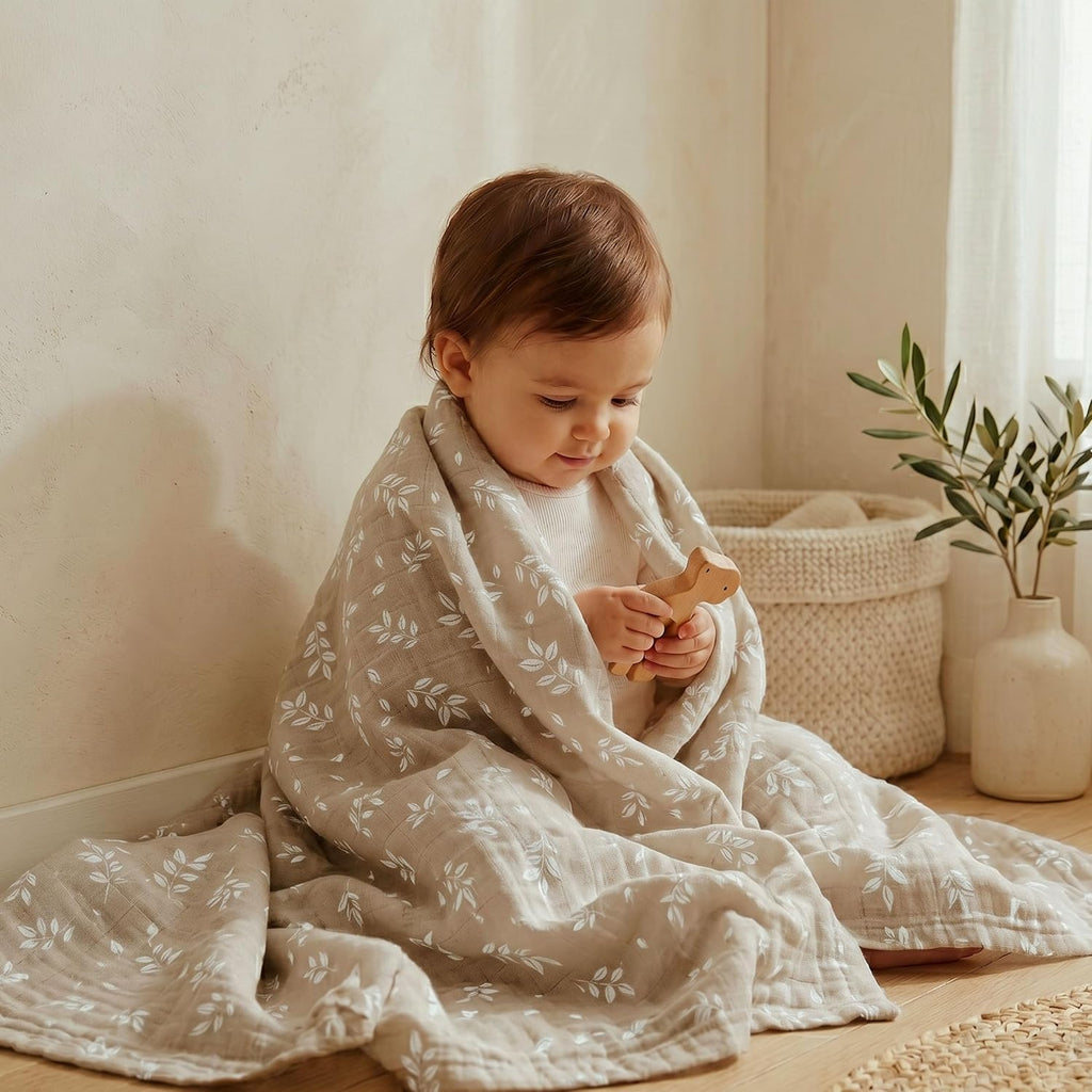 Muslin Swaddle Blankets 4Pk Receiving Blanket Large 35" x 40"