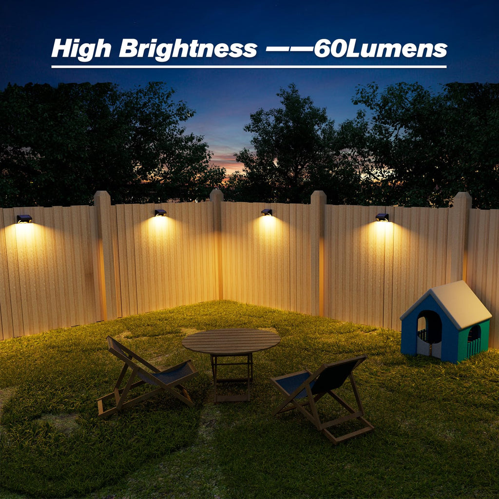 Solar Led Deck Lights, Warm White & RGB Modes, Outdoor Waterproof for Backyard, Pool, Patio, Fence Post/Line (4Pack &