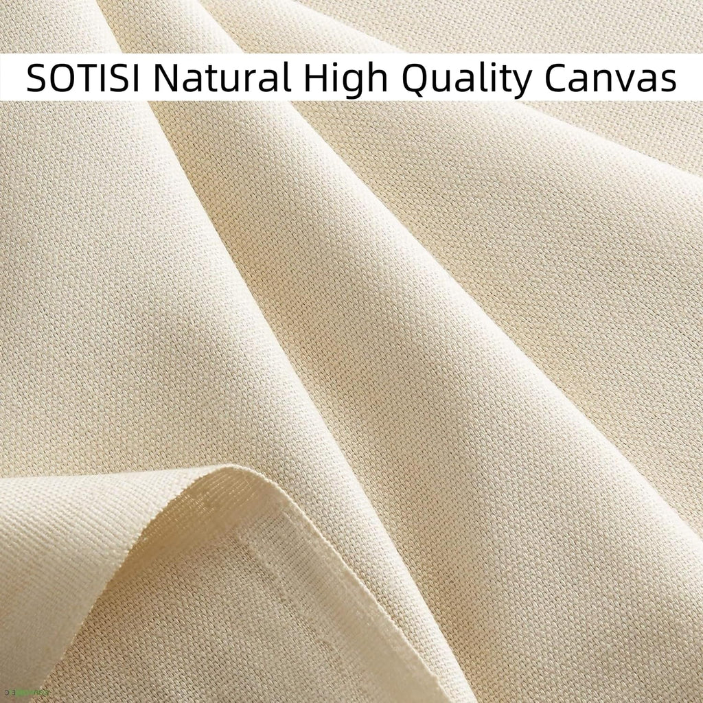 Canvas Fabric, Premium 10oz Natural Cotton Duck Canvas Fabric 62'' Wide for Arts & Crafts, Backings, Covers, 2Yd (60 x