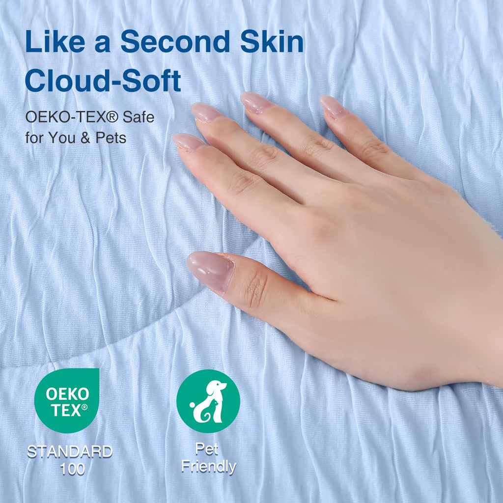 Cooling Comforter, King/Cali King - Reversible Lightweight Blanket for Hot Sleepers & Night Sweats, Breathable