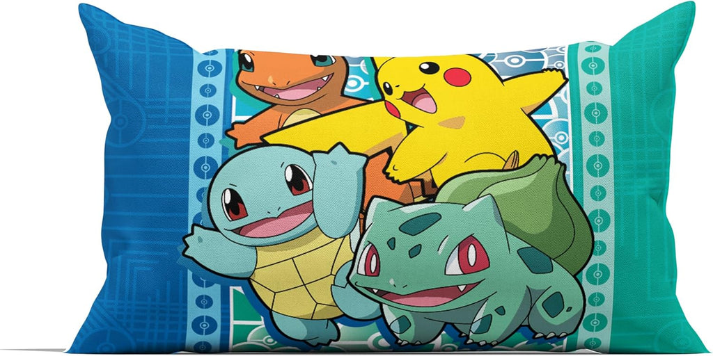 Twin Bed in a Bag Set, Pikachu Charmander Squirtle Bulbasaur, Kids Boys Girls Bedding Comforter Sheets