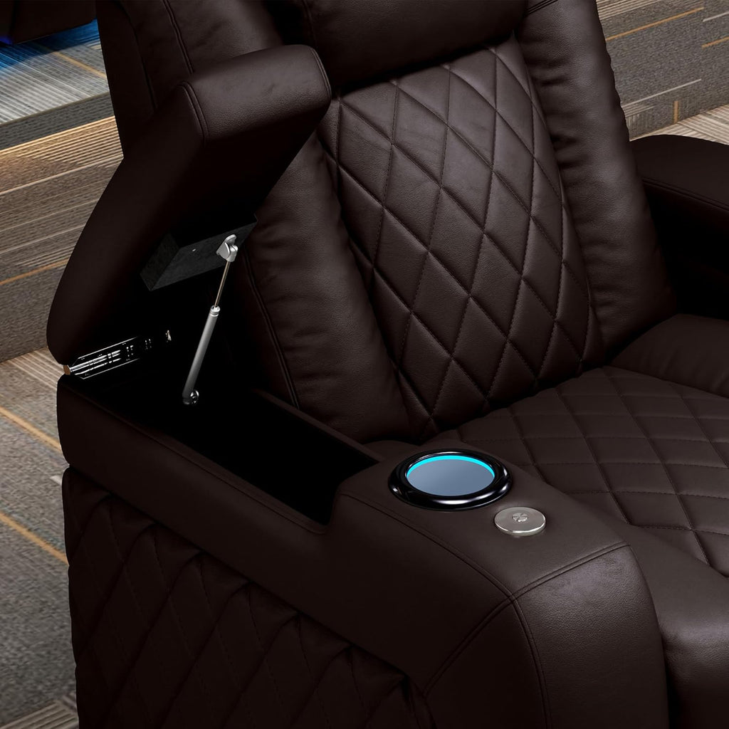 Home Theater Seating Tuscany 2025 3-Seat Power Recliner with Center Console