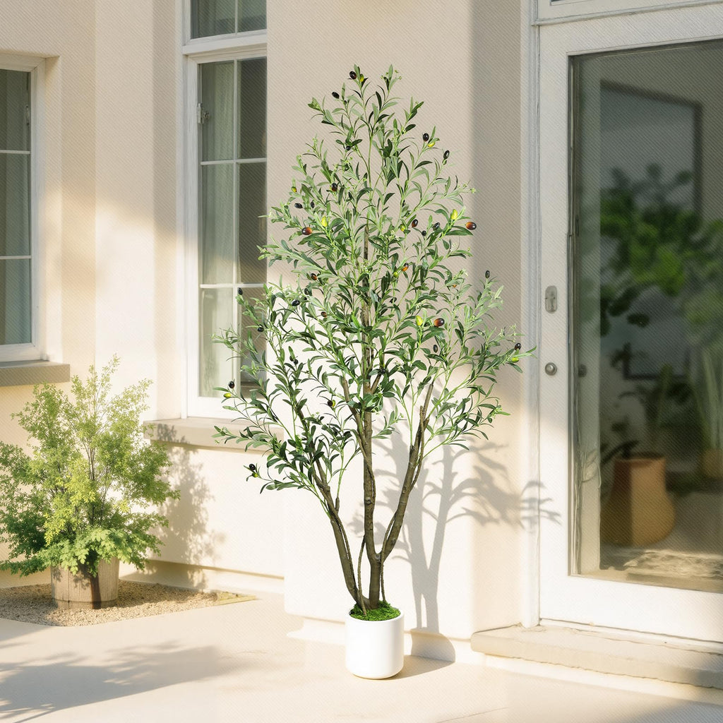 Artificial Olive Tree 6FT, Indoor Outdoor Faux Tree