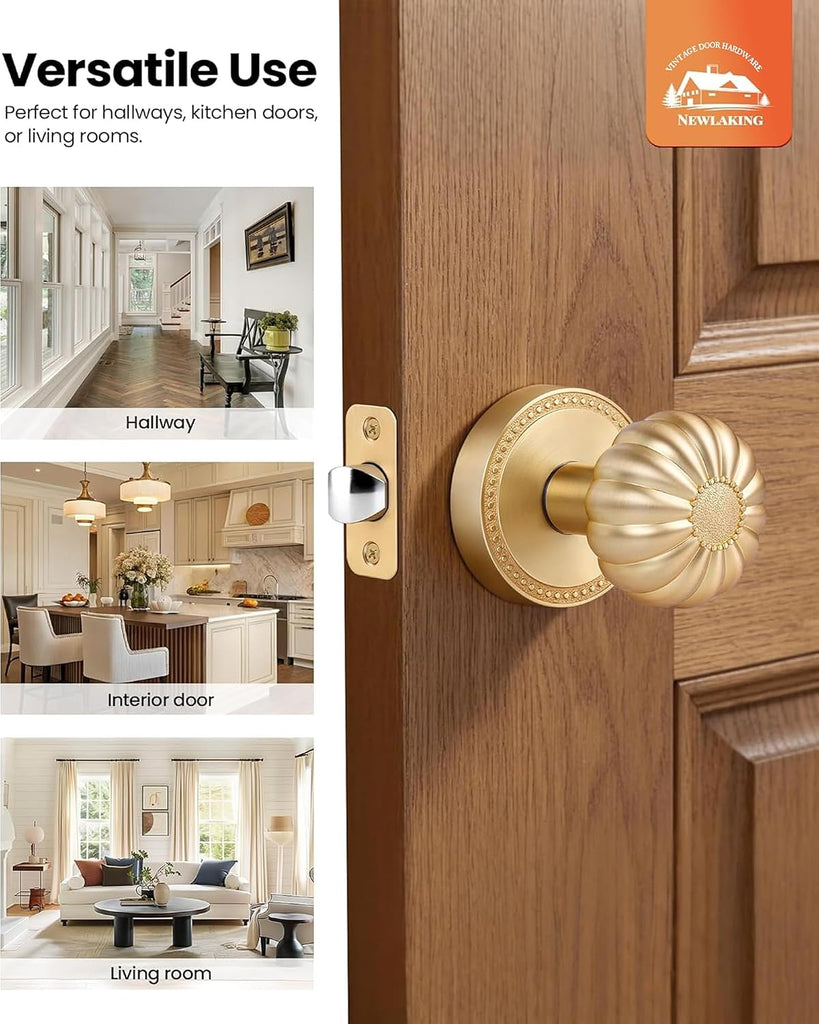 Passage Door Knob Interior, Champagne Bronze, 1 Pack