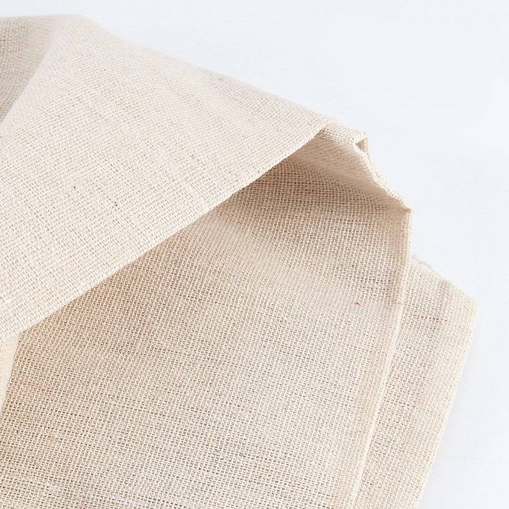 60 Inch Wide by 4 Yard Long Natural Linen Needlework Fabric, Extra Large Plain Solid Color Linen Fabric Cloth by The