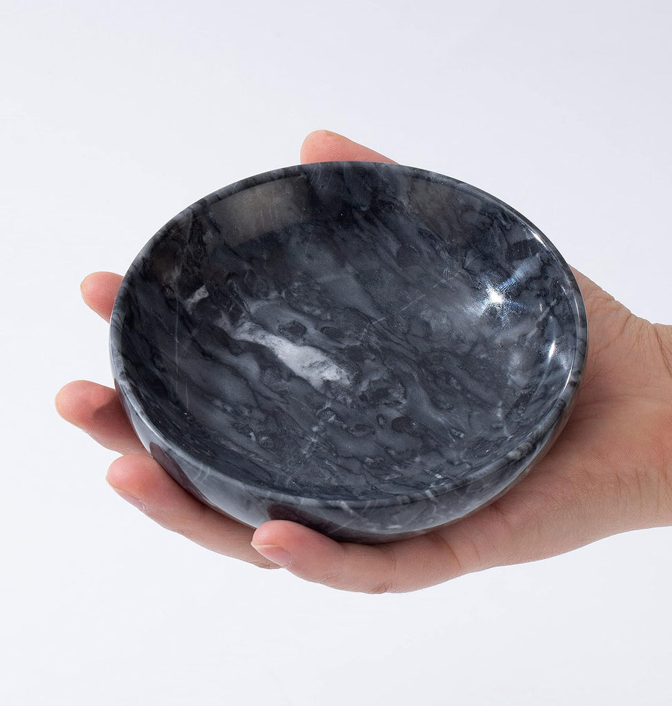 4.72 Inch Small Decorative Bowls, Natural Marble Decorative Bowls Decor, Key Bowl, Coffee Tables Centerpiece, Soap