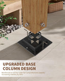 10x13 Ft Outdoor Pergola with Retractable Canopy Upgraded Wood Grain Patio Pergola for Modern Backyard Deck