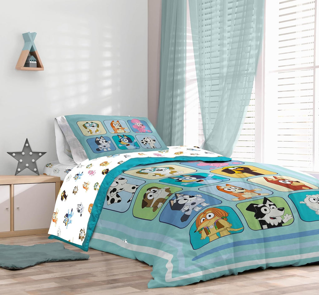 & Friends Full Comforter Set - 7 Piece Kids Bedding Includes Comforter, Sheets & Pillow Cover - Super Soft