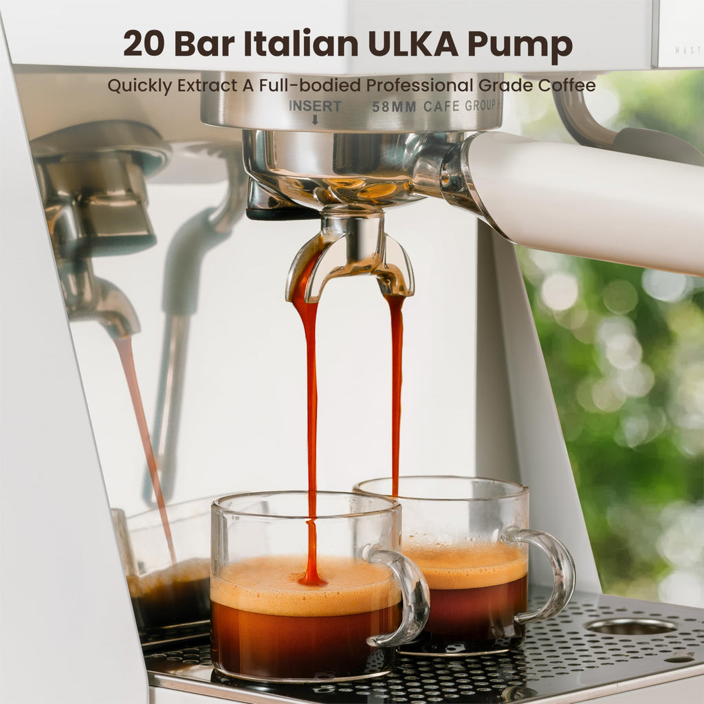 20 Bar Professional Espresso Machines for Latte/Cappuccino, White