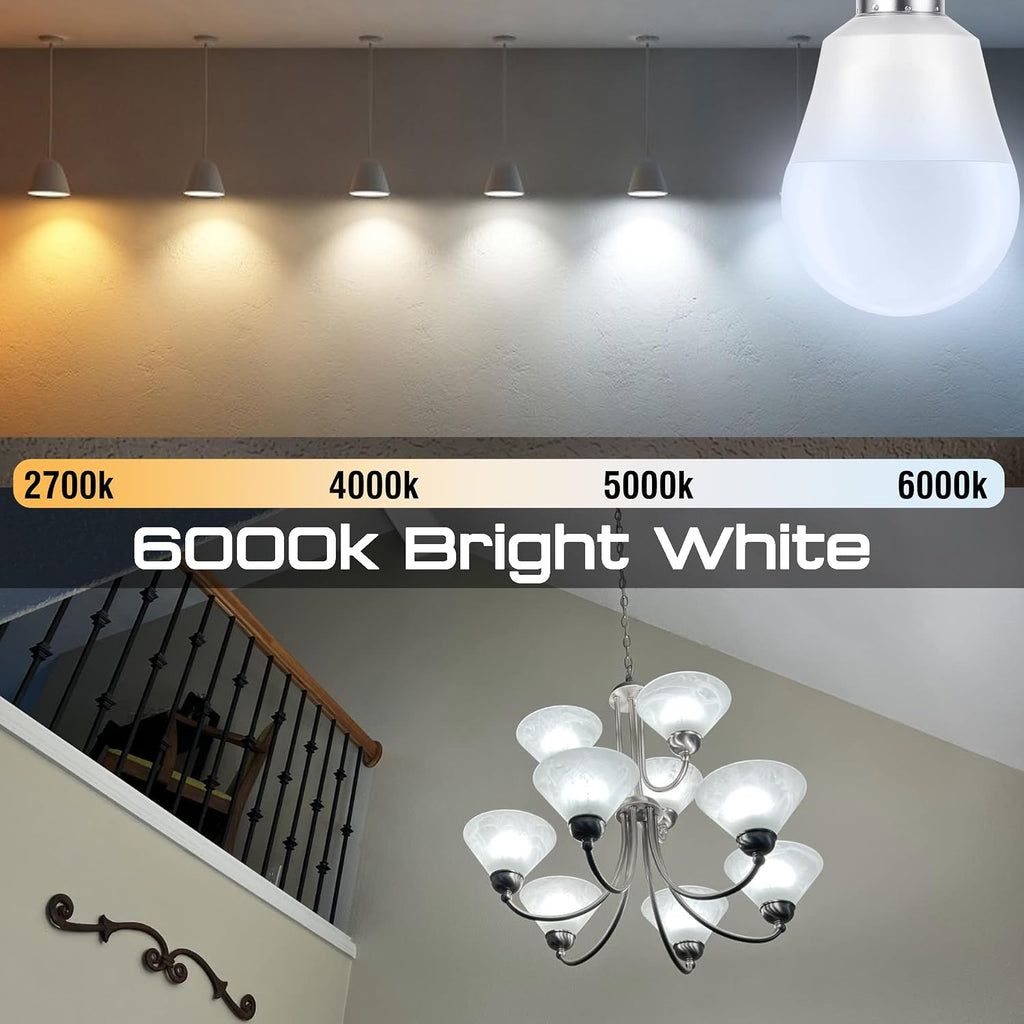 E12 LED Candelabra Light Bulbs 60 Watt Equivalent Daylight White 6000K,4Pcs