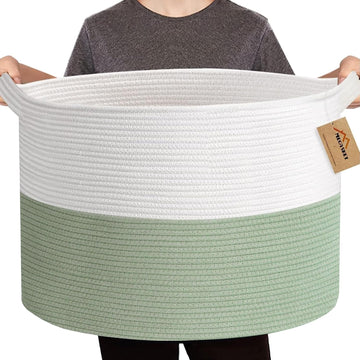 Extra Large Blanket Basket, 22" X 22" X 14" Kids Dog Toy Storage Bin Box, Nursery Baby Toddler Toy Organizer, Soft