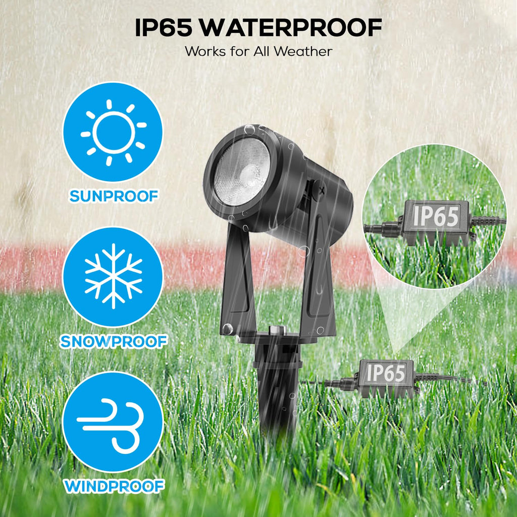 Outdoor Landscape Lighting with Dusk to Dawn Sensor Controller, 4 Pack