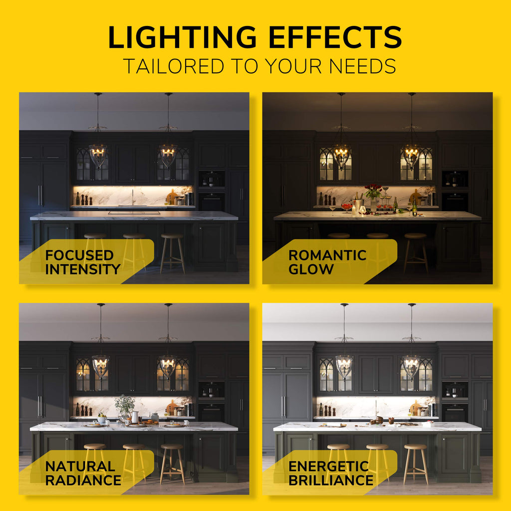 9-inch 3 Color Levels LED Under Cabinet Lighting, Hardwired or Plugged-in, Selectable 2700K/3000K/4000K, Dimmable