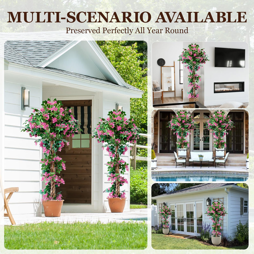 5FT Bougainvillea Artificial Tree for Outdoors or Indoors