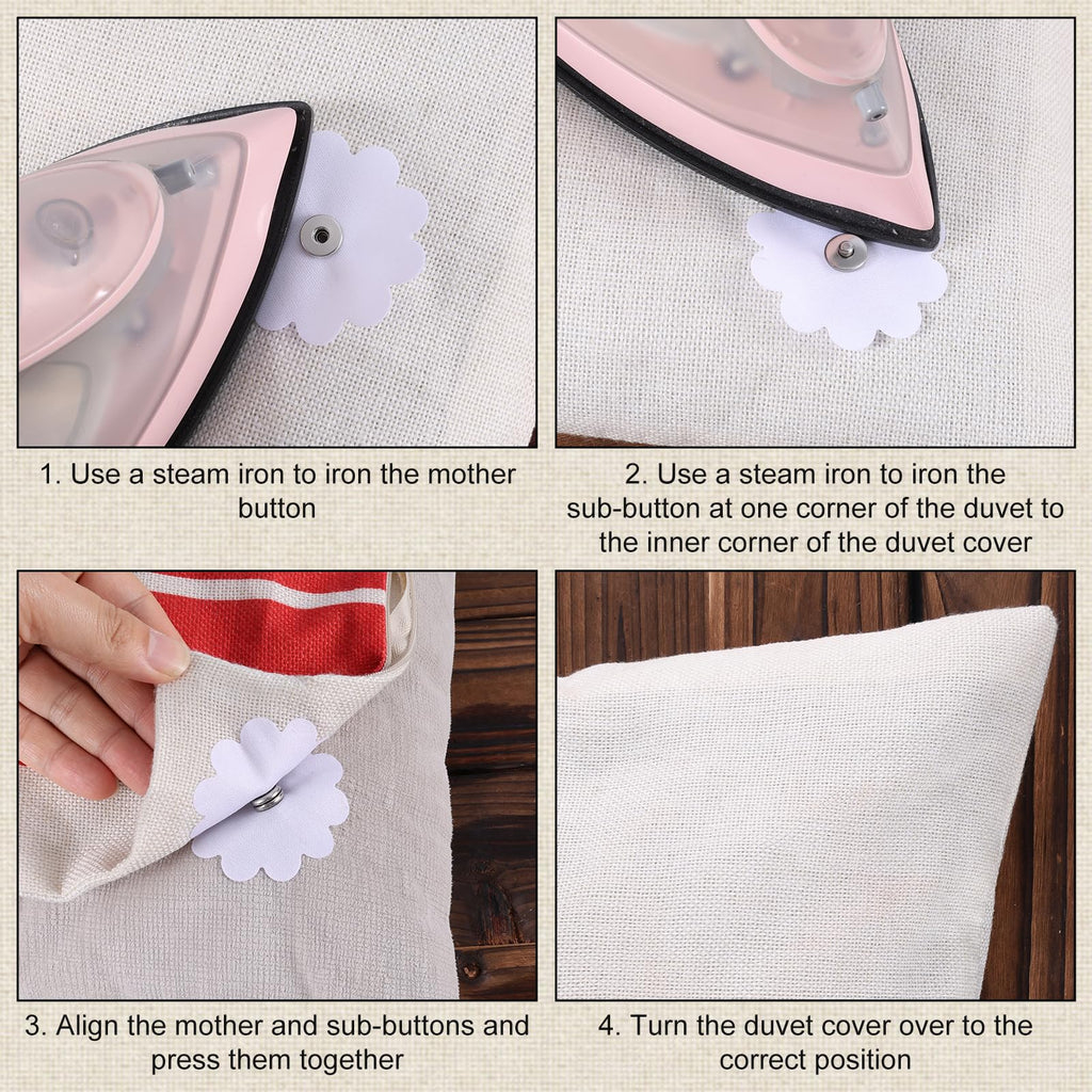 16pcs Duvet Metal Snaps to Hold Comforter