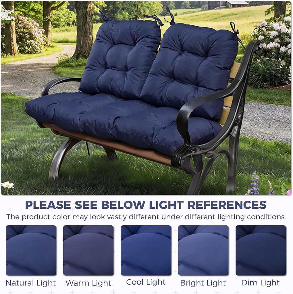 Wicker Chair Cushions of 3 Pieces, Waterproof Cushions Furniture, Tufted Wicker Outdoor Furniture Cushions, 1 Patio
