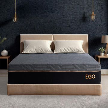 Queen 12" Copper Gel Memory Foam Mattress Pressure Relief Medium | Fiberglass Free, Back pain Relief, Graphene Tech