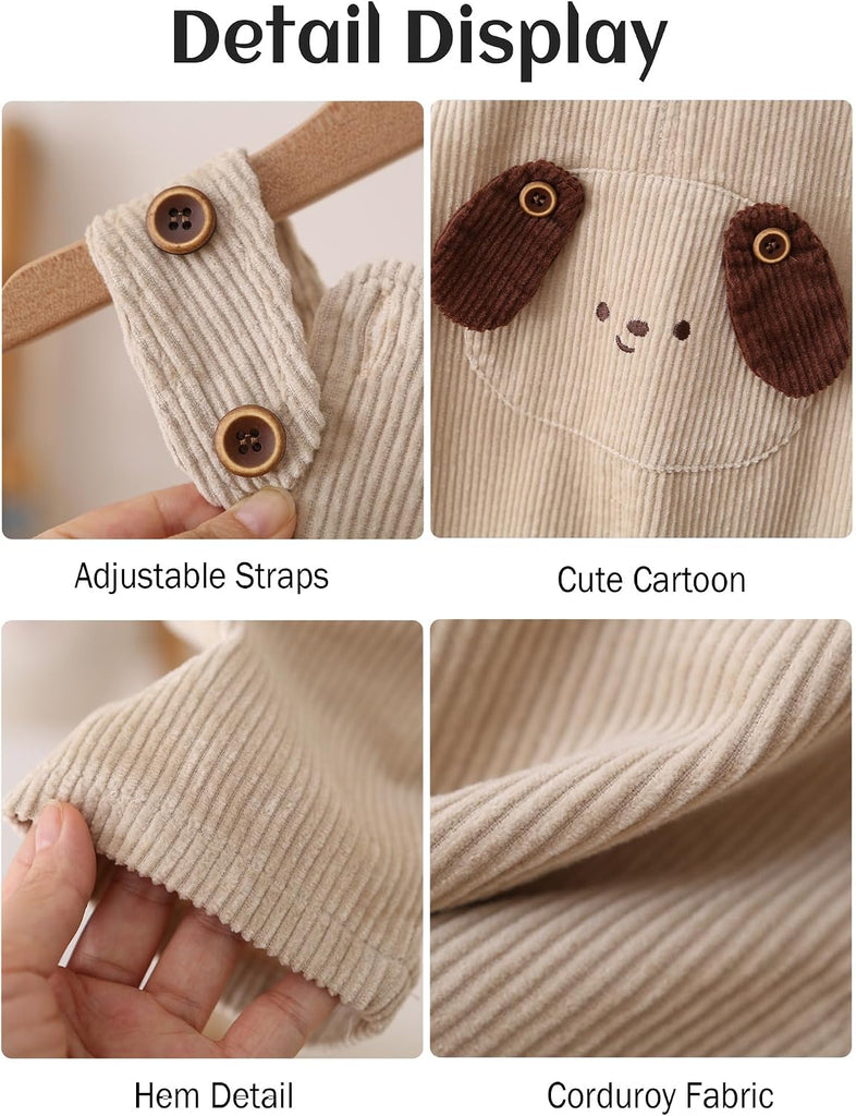 Baby Corduroy Overalls Toddler Boy Girl Fall Romper