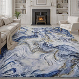 9x12 Area Rugs for Living Room, Modern Abstract Rug for Bedroom, Contemporary Machine Washable Rug