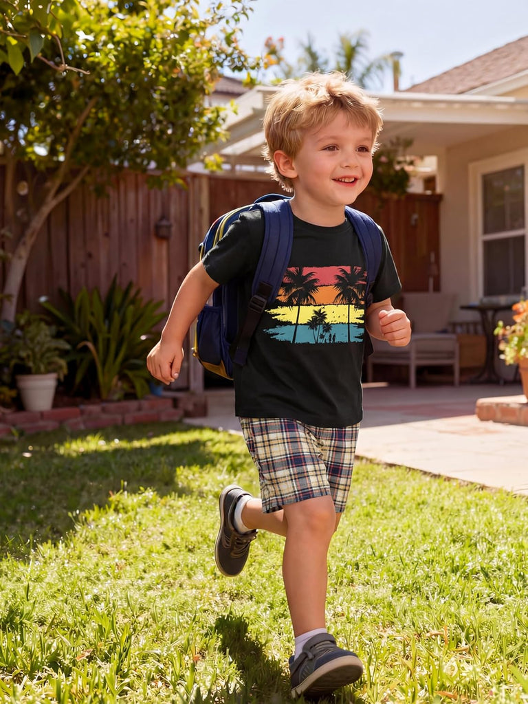 Toddler Boys Summer Clothes Outfits Kids Cotton Short Sleeve Shirt Shorts 4 Pieces Set Toddler Boys short sets