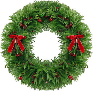 48in Indoor/Outdoor Large Artificial Christmas Wreath, Green