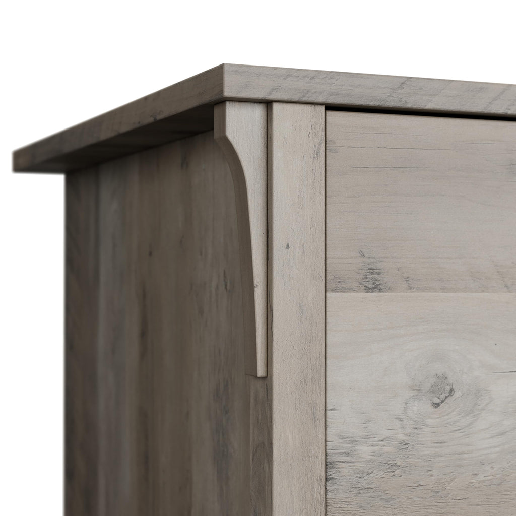 L Shaped Desk with Storage, Modern Farmhouse Corner Table with Drawers and Cabinets, Salinas Collection