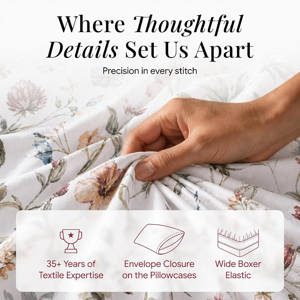 Deep Pocket King Sheet Set - 300 Thread Count Cotton Sateen Sheets with 22-Inch Extra Deep Pockets, Oeko-Tex