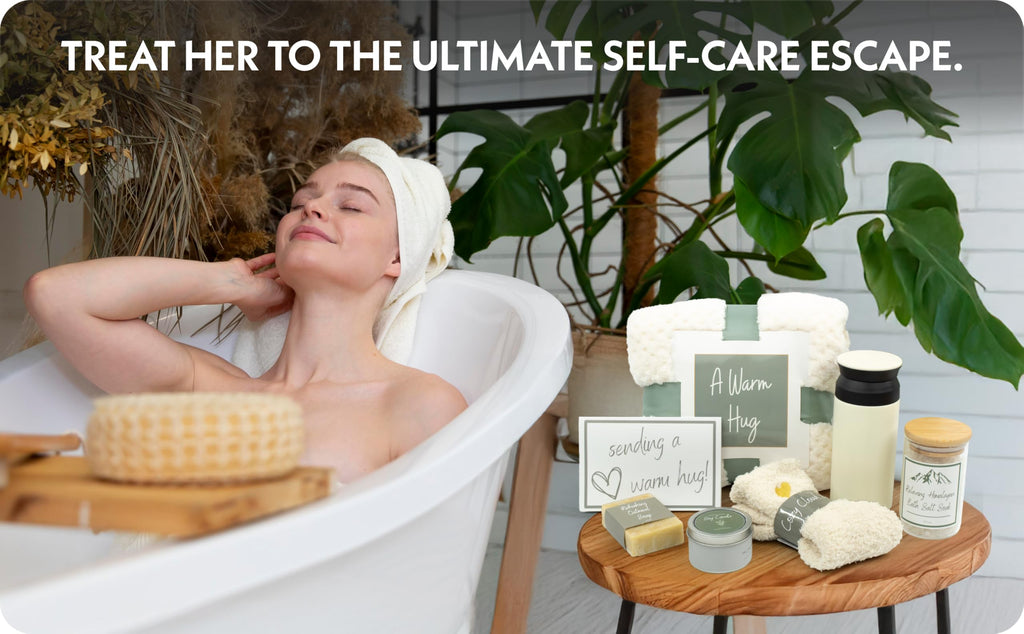 A Warm Hug Gift Box for Women - Cozy, Relaxing Self Care, Get Well, Sympathy, Thinking of You - Thoughtfully Curated