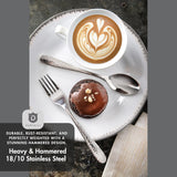 Hammered Silverware Set | Premium 18/10 Stainless Steel Flatware Service for 6 | Heavy-Duty & Dishwasher Safe | Built
