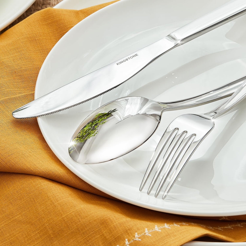 Silverware Set for 6, 30 Piece 18/10 Stainless Steel Flatware Set, Mirror Polished Cutlery Set with Knives Forks