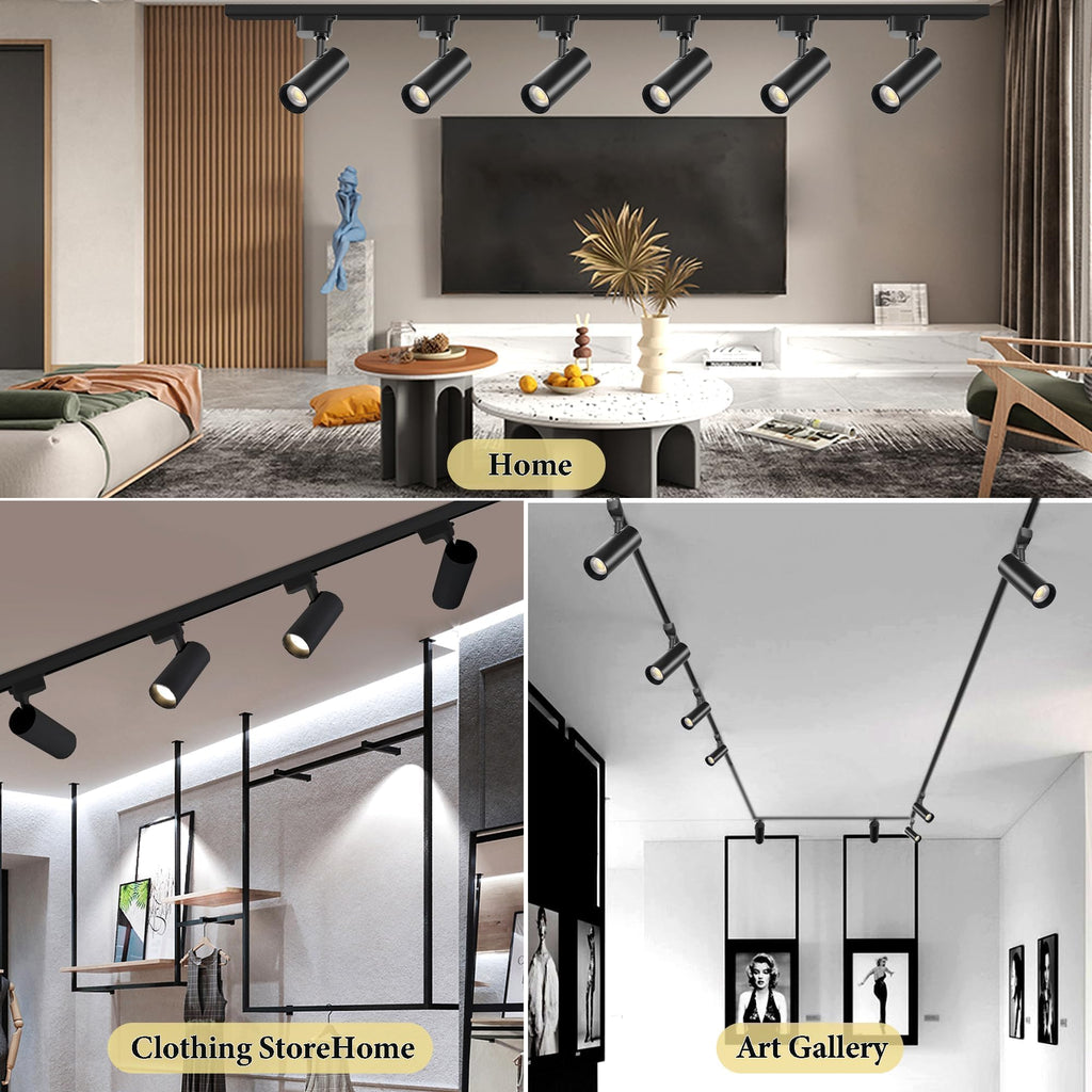 Plug in LED Track Light Kit H Type Ceiling Spotlight Fixture