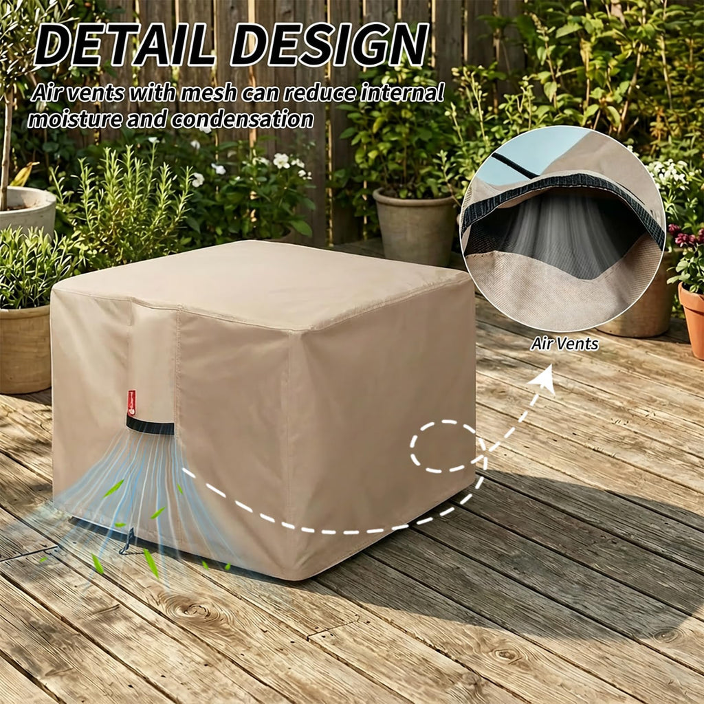 [2026 Upgraded] Fire Pit Cover Square 28" Lx28 Wx25 H, Waterproof