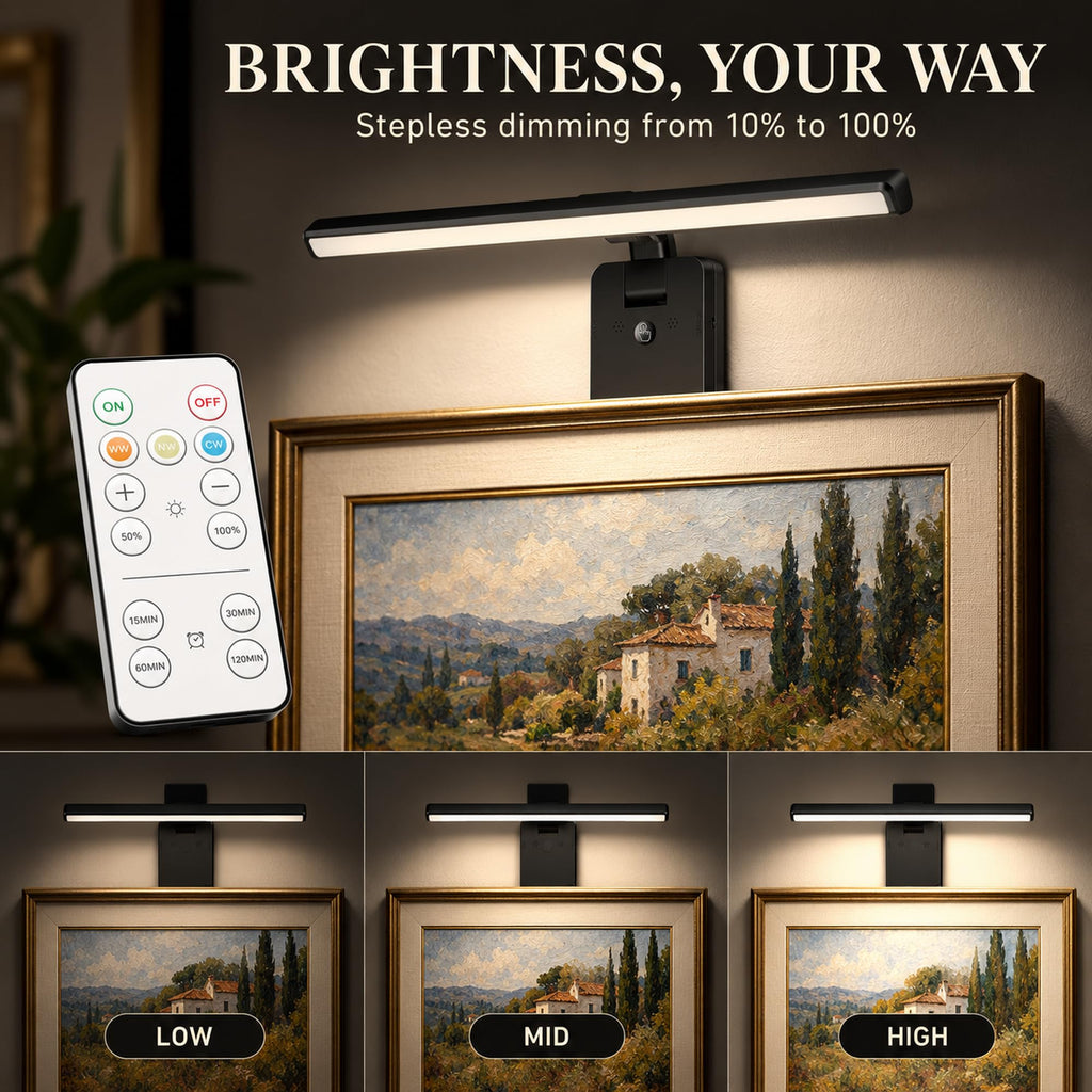 Picture Light for Wall, 7.8 inch Rechargeable LED Art Display Light