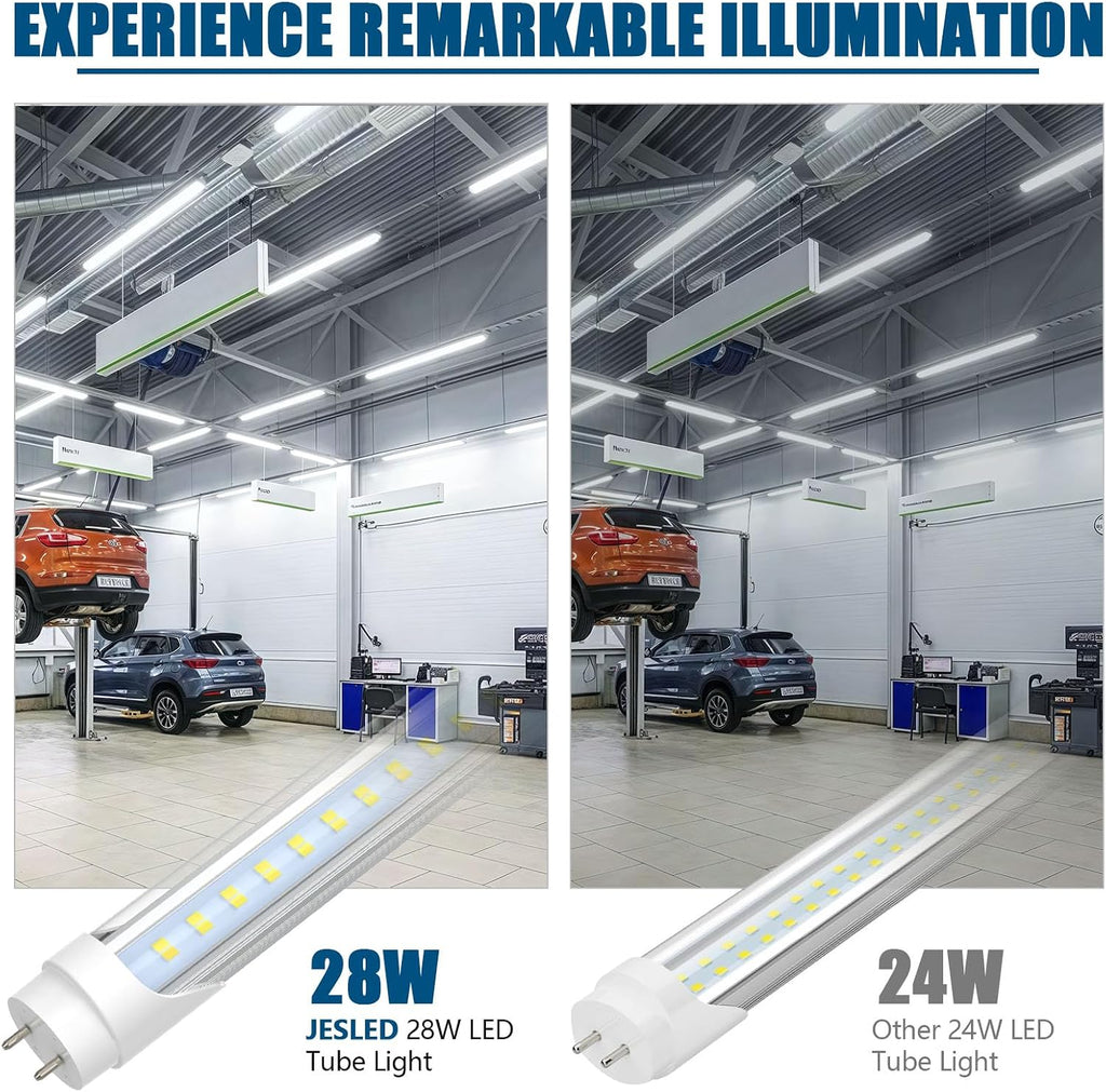 4FT LED T8 Type A+B Tube Lights, 28W(80W Equivalent), 4060LM, 6500K
