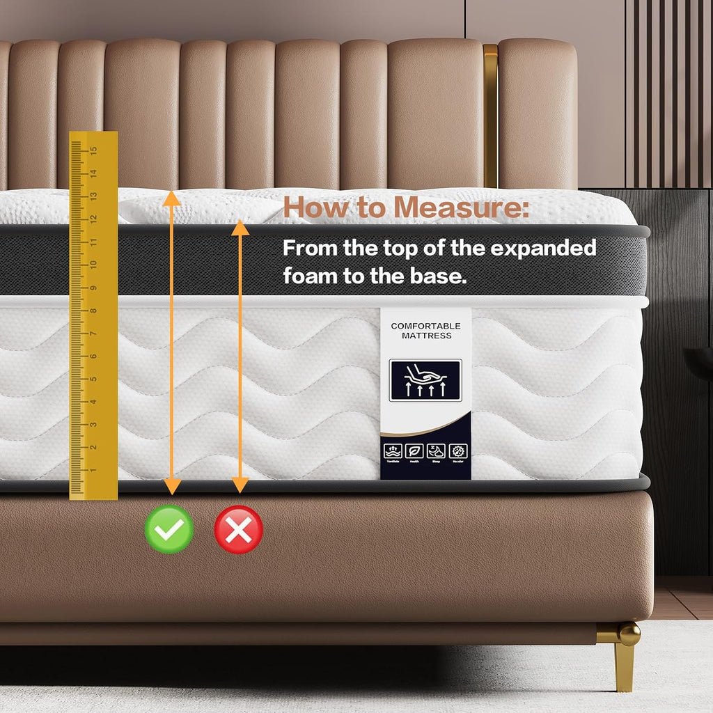 12 Inch Full Size Mattress, Hybrid Bed Mattress in a Box, 75" x 54" | Memory Foam Hybrid, Back Support & Pressure