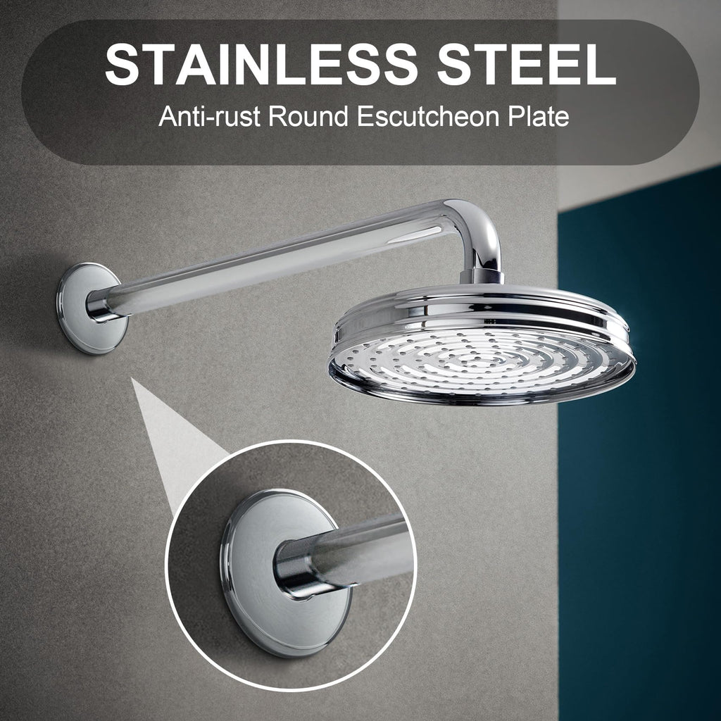 4 Pack Large Shower Arm Flange, 2.48 Inch Round Replacement Escutcheon Plate, Stainless Steel Shower Pipe Cover Plate