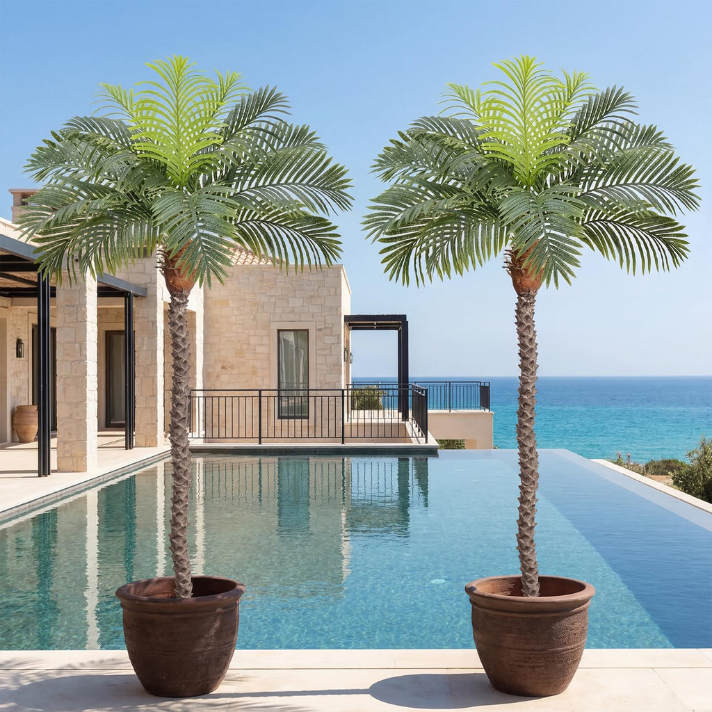 6ft Tall Artificial Phoenix Palm Tree for Outdoor Indoor Decor, Large Faux Coconut Silk Palm Tree Tropical Fake Tree