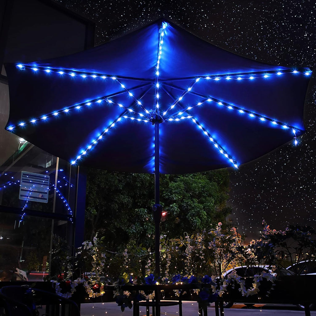 Patio Umbrella String Lights with 16 Color Changing and 12 Modes