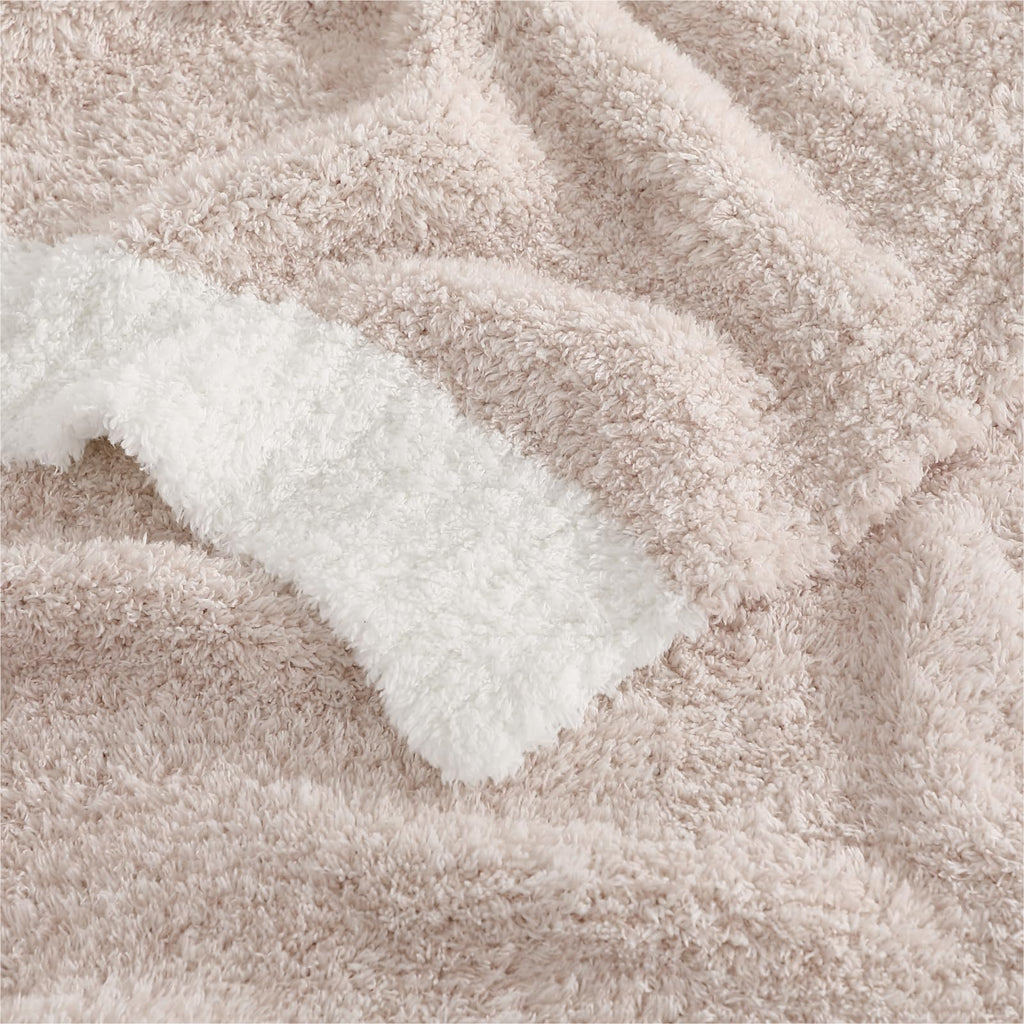 Soft Blanket for Bed-Cozy Warm Reversible Knitted Blankets