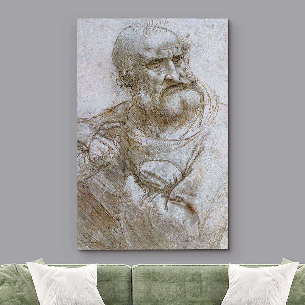 Canvas Print Wall Art Study for The Last Supper by da Vinci Renaissance History Illustrations Fine Art Folk Art