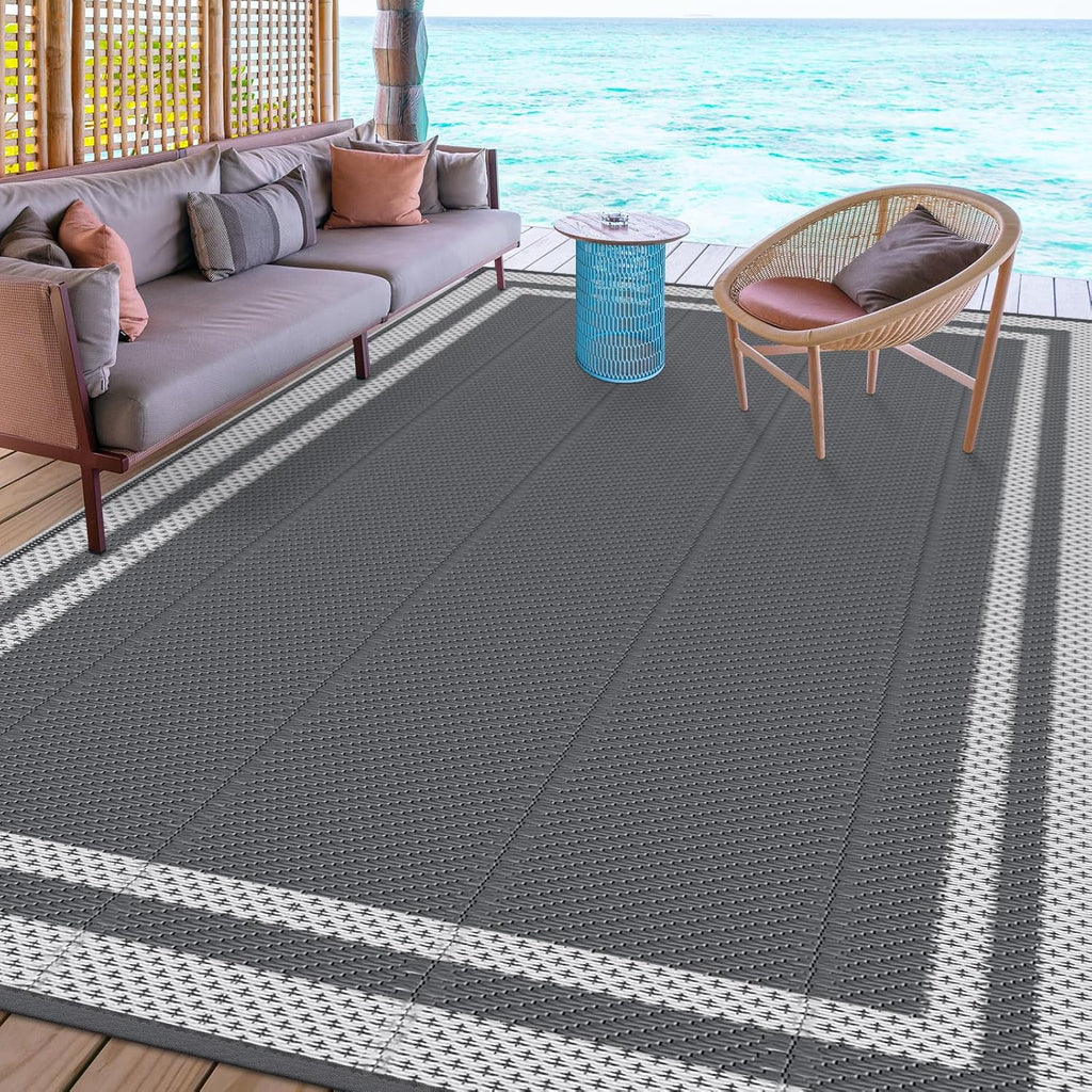Outdoor Rug Portable Plastic Straw Camping Rugs for Outside RV