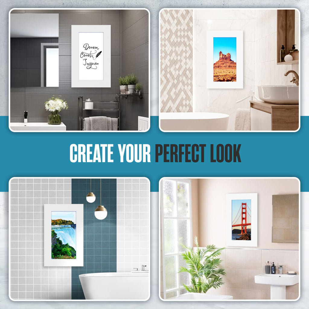 Medicine Cabinet No Mirror, Picture Frame Cabinet, White, 14x24 (17x27)