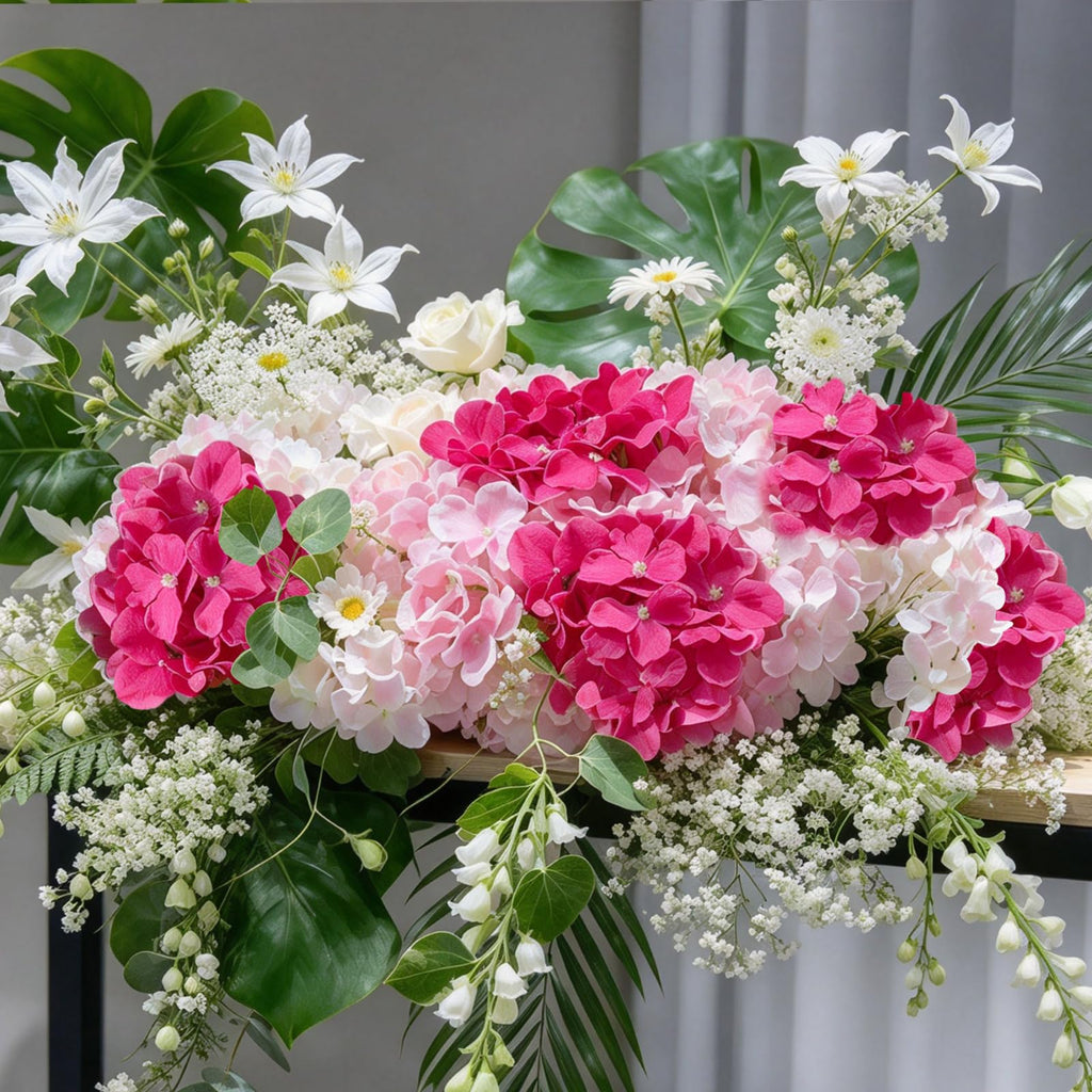 50 Pcs Faux Pink Mix Artificial Bulk Fake