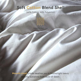 Luxury Goose Down Comforter Queen, Ultra-Soft Fluffy Duvet Insert for All Season