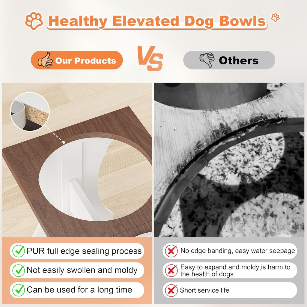 Elevated Dog Bowls, Dog Bowl Stand, 12Cups15.7 H_90oz Bowl-Farmhouse