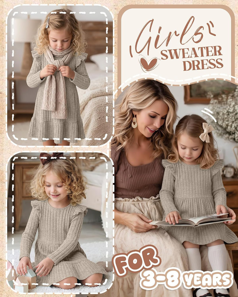 Toddler Girls' Long Sleeve Sweater Dress